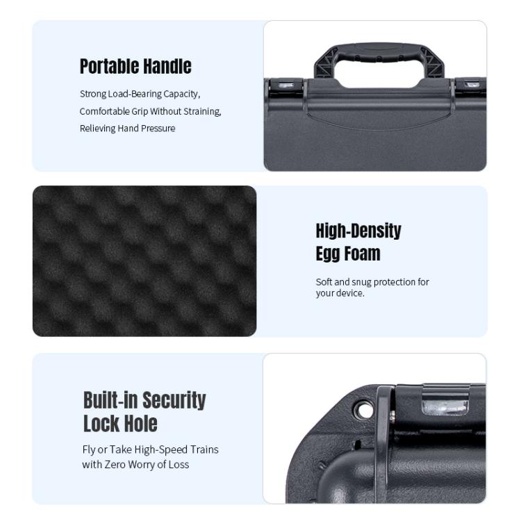 For DJI Neo 2 STARTRC Portable Mini PP Waterproof Explosion-proof Suitcase Storage Box  - Black