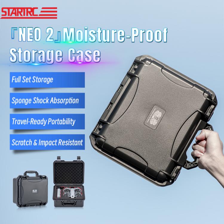 For DJI Neo 2 STARTRC Portable Mini PP Waterproof Explosion-proof Suitcase Storage Box  - Black