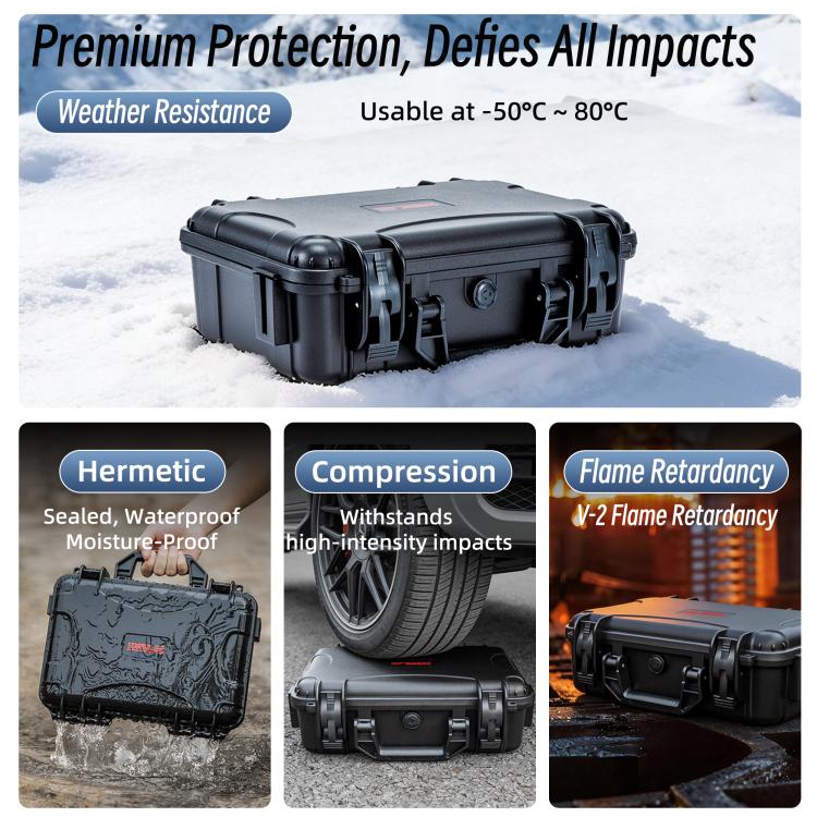 For DJI Lito 1 / X1 STARTRC PP Waterproof Shockproof Suitcase Portable Storage Box  - Black