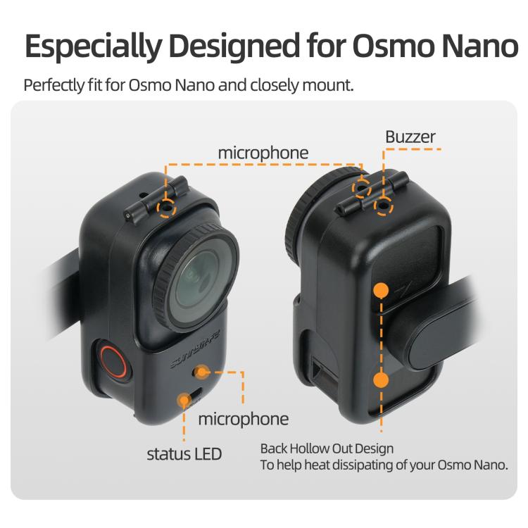 For DJI Osmo Nano Sunnylife Magnetic Mount 360 Degreee Rotation Angles Adjustable Tabletop Base Bracket  - Black