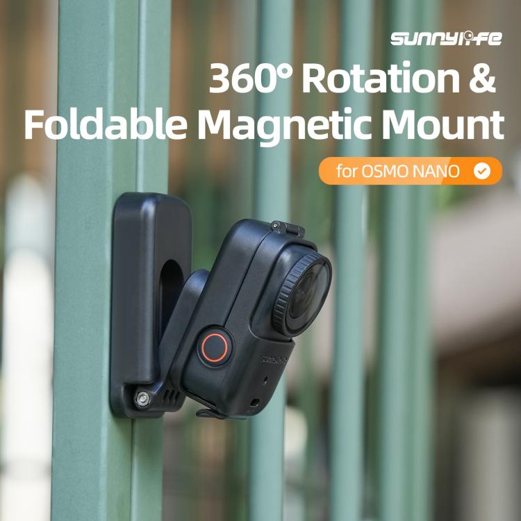 For DJI Osmo Nano Sunnylife Magnetic Mount 360 Degreee Rotation Angles Adjustable Tabletop Base Bracket  - Black
