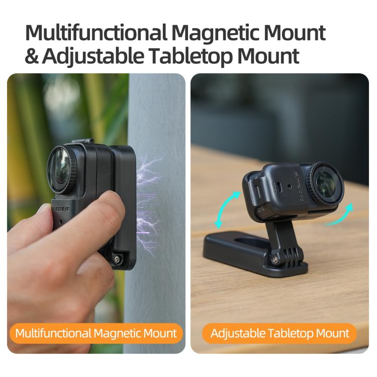 For DJI Osmo Nano Sunnylife Magnetic Mount 360 Degreee Rotation Angles Adjustable Tabletop Base Bracket  - Black