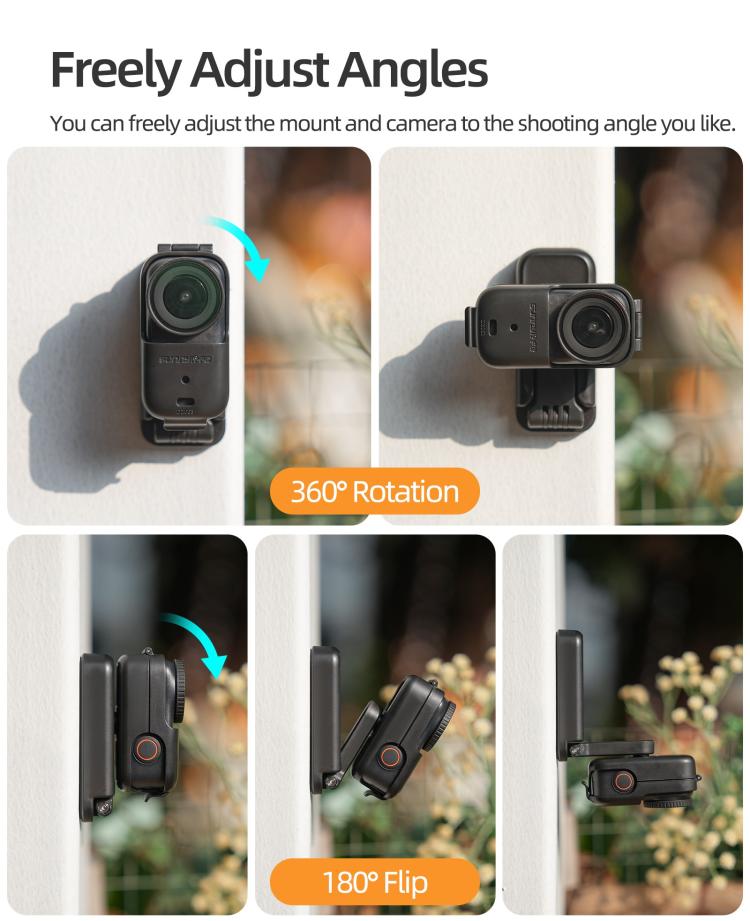 For DJI Osmo Nano Sunnylife Magnetic Mount 360 Degreee Rotation Angles Adjustable Tabletop Base Bracket  - Black