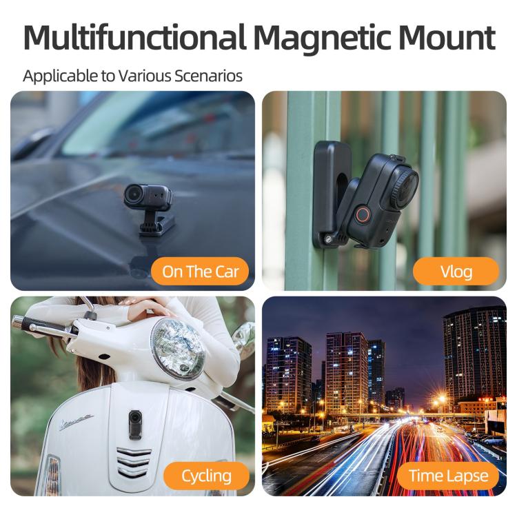 For DJI Osmo Nano Sunnylife Magnetic Mount 360 Degreee Rotation Angles Adjustable Tabletop Base Bracket  - Black