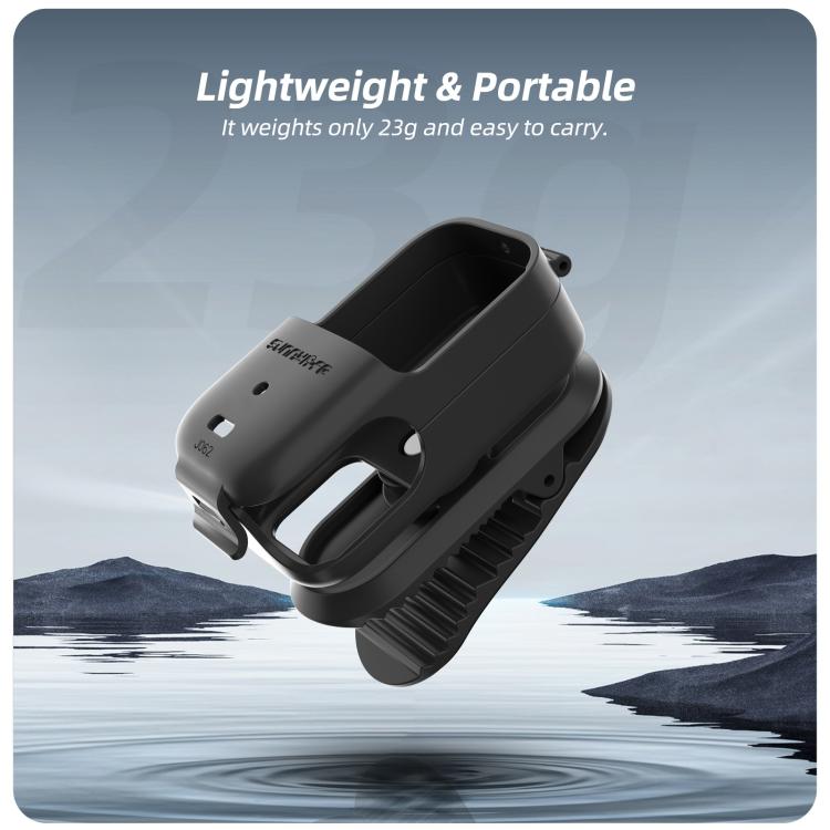 For DJI Osmo Nano Sunnylife Backpack Clip Action Camera Clamp 360 Degree Rotation Vertical-Horizontal Mount  - Black