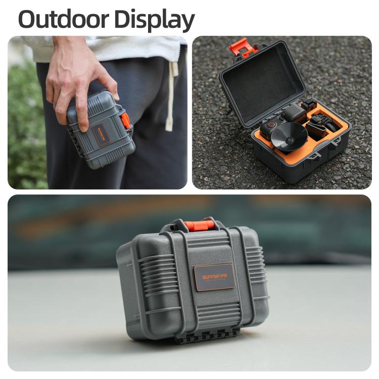 For DJI Osmo Nano Sunnylife Mini Travel Box Waterproof Carrying Box Shock-proof Hard Shell  - Grey