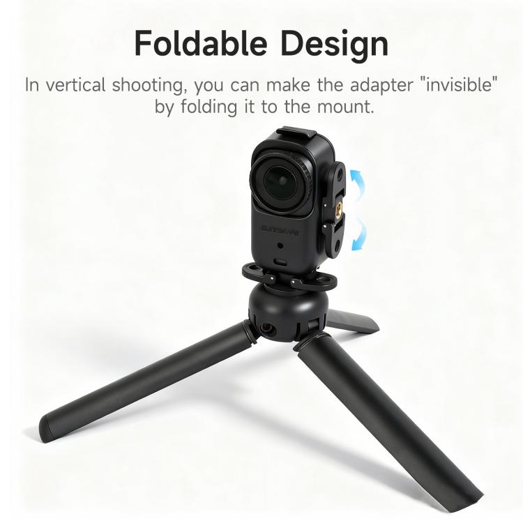 For DJI Osmo Nano Sunnylife Foldable Vertical-Horizontal Adapter Mount Protective Frame Mounting Brackets Housing Cover  - Black