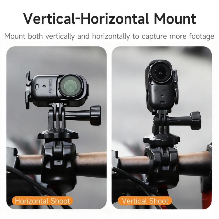 For DJI Osmo Nano Sunnylife Foldable Vertical-Horizontal Adapter Mount Protective Frame Mounting Brackets Housing Cover  - Black
