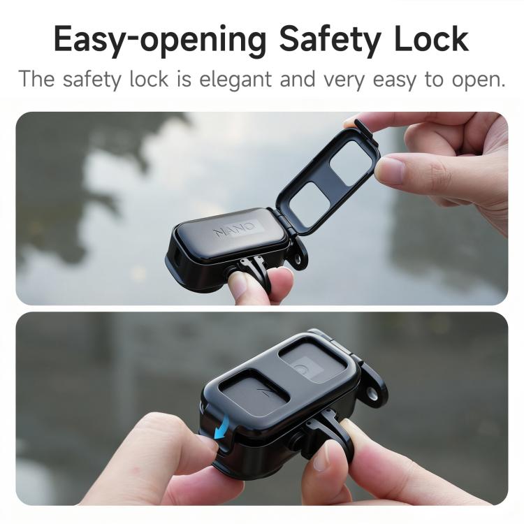For DJI Osmo Nano Sunnylife Foldable Vertical-Horizontal Adapter Mount Protective Frame Mounting Brackets Housing Cover  - Black