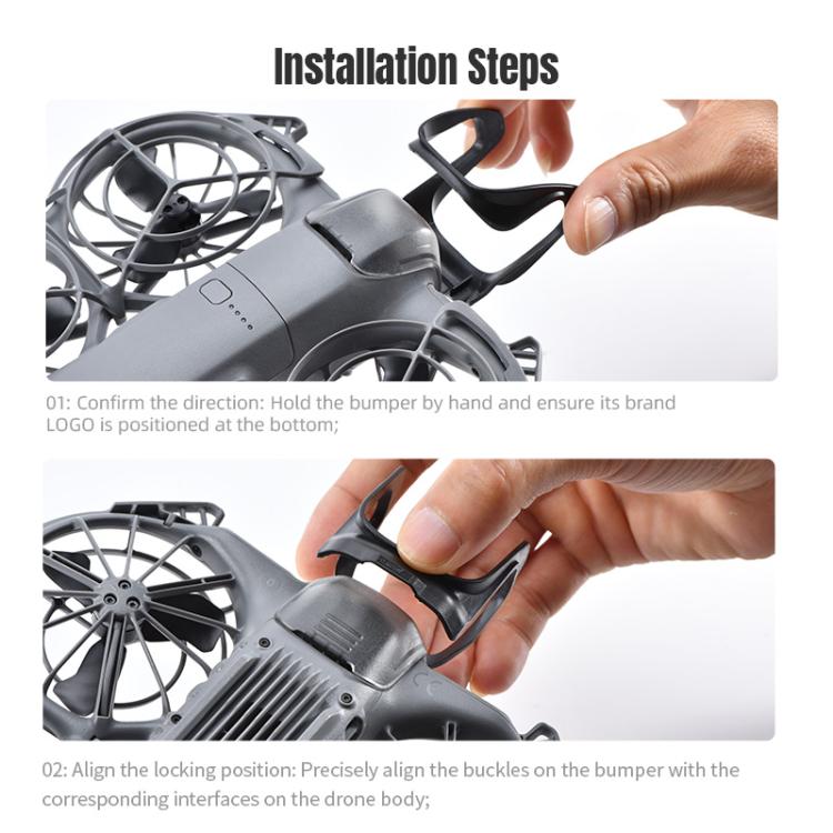 For DJI Neo 2 STARTRC Gimbal Lens Anti-collision Plastic Guard Bumper  - Black