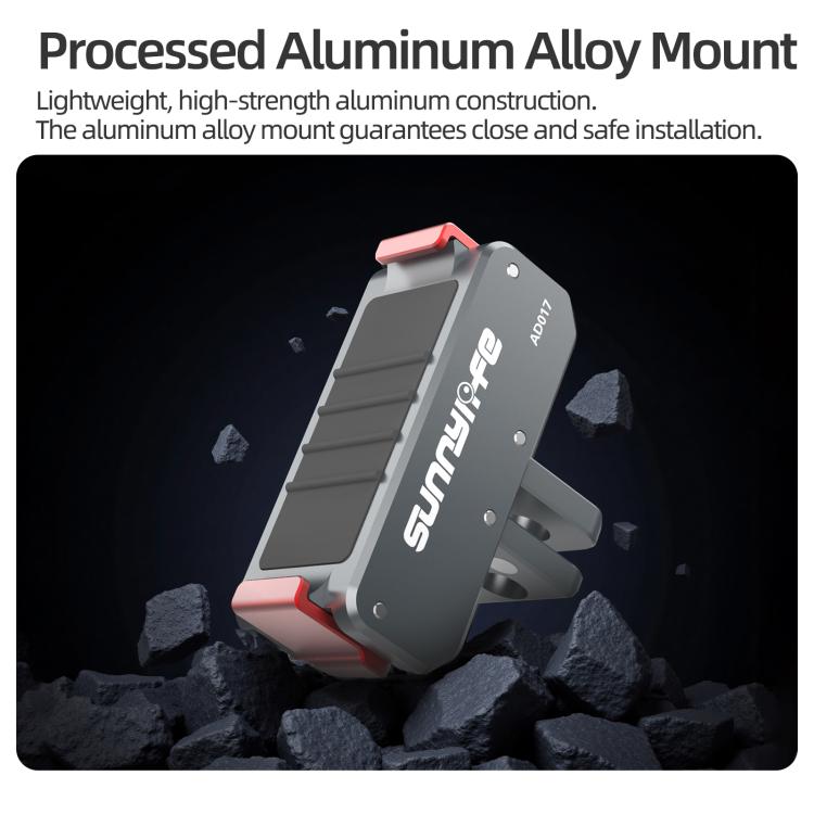 Sunnylife Metal Magnetic Quick Release Adapter Mount Foldable Cam Stand 1/4 Adapter For DJI Osmo Nano / Osmo 360 / Action 5 Pro / 4 / 3  - Grey
