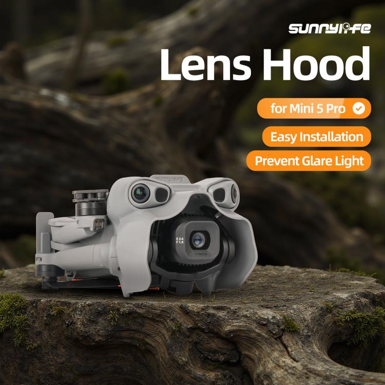 For DJI Mini 5 Pro Sunnylife Lens Hood Anti-glare Lens Cover Sunhood Gimbal Protective Cap  - Grey