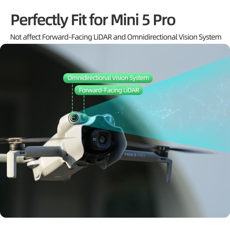 For DJI Mini 5 Pro Sunnylife Lens Hood Anti-glare Lens Cover Sunhood Gimbal Protective Cap  - Grey