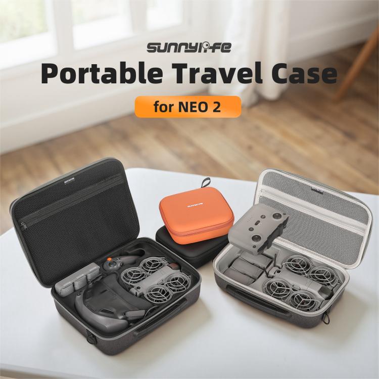 For DJI Neo 2 Sunnylife Portable Carrying Box Shoulder Bag Fly More Combo Bag  - Grey