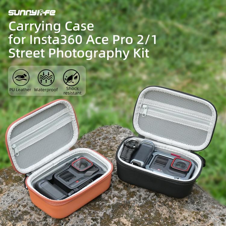 Sunnylife Portable Carrying Case Mini Handbag Storage Bag for Insta360 Ace Pro 2 / 1 Street Photography Kit