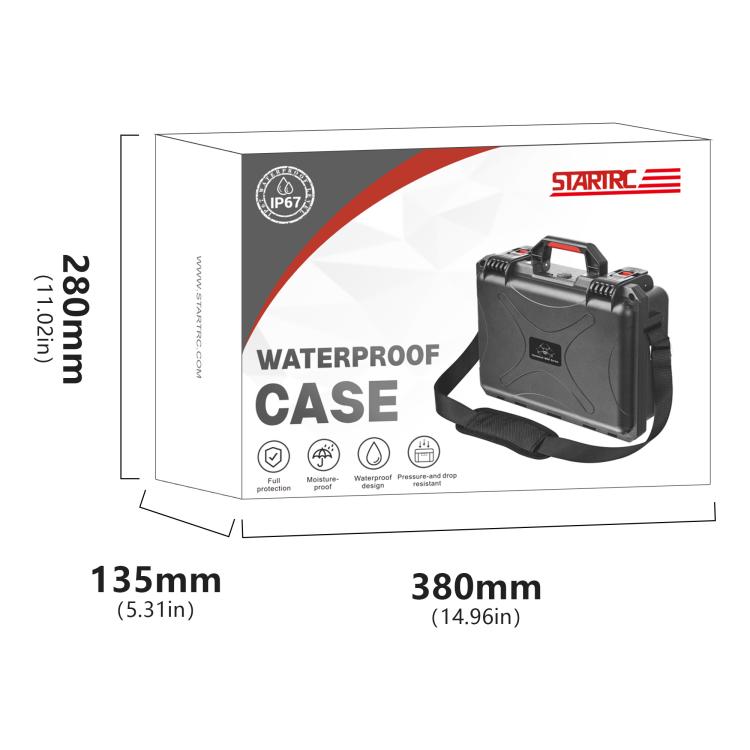 For DJI Mini 5 Pro STARTRC Waterproof ABS Suitcase Shoulder Storage Box  - Black