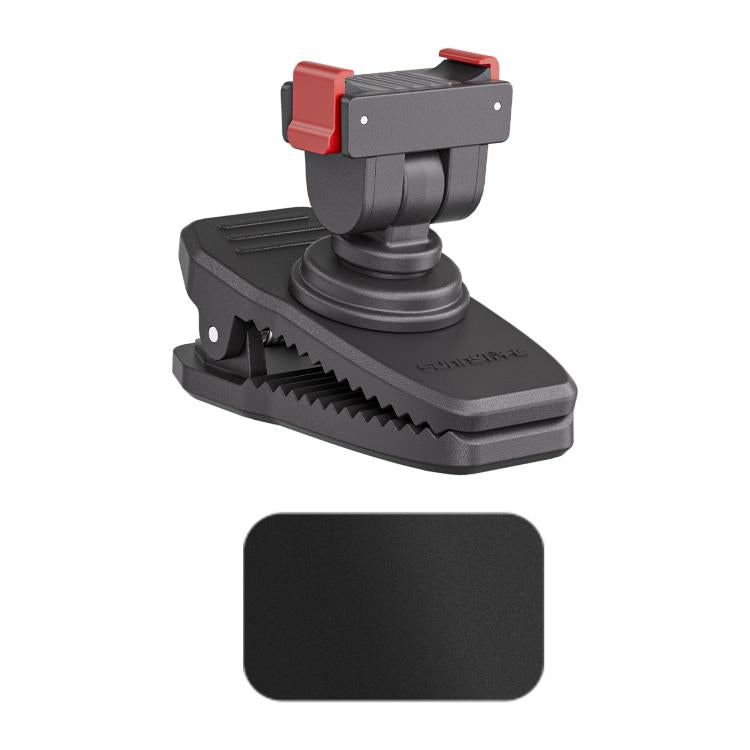 For DJI Osmo Pocket 4 / 3 Sunnylife Magnetic Quick-Release Adjustable Backpack Clip Action Camera Clamp Vertical-Horizontal Mount  - Black