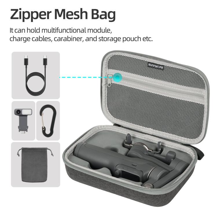 For DJI Osmo Mobile 8P Sunnylife Portable Carrying Case Mini Bag Handbag  - Grey