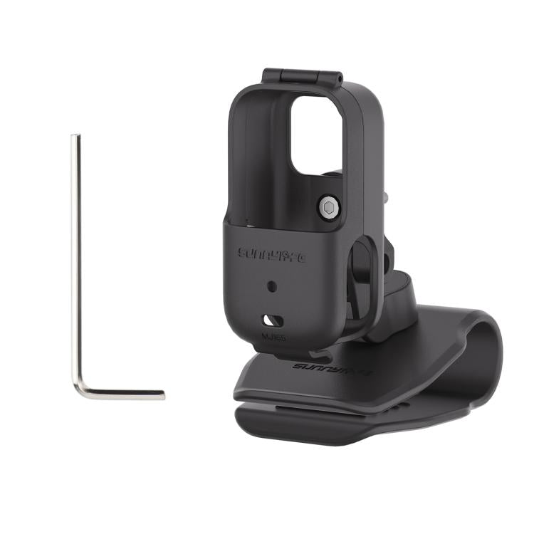 For DJI Osmo Nano Sunnylife Car Sun Visor Mount Action Camera Holder 360 Rotating 90 Tilt Sun Visor Holder  - Black