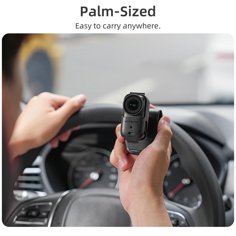 For DJI Osmo Nano Sunnylife Car Sun Visor Mount Action Camera Holder 360 Rotating 90 Tilt Sun Visor Holder  - Black