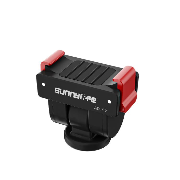 For DJI Osmo Pocket 4 / 3 Sunnylife Quick Release Adapter Mount 1/4 inch Interface 180 Degree Tilt Selfie Stick Adapter Stand  - Black