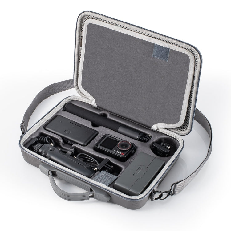 For DJI Osmo Action 5 Pro STARTRC Portable Handbag Shoulder PU Storage Bag  - Dark Gray