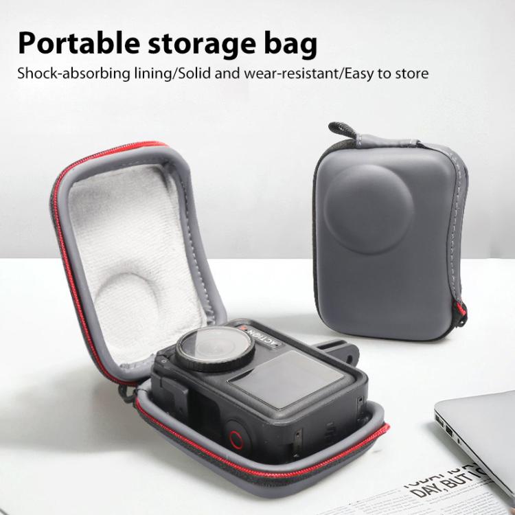 For DJI Osmo Action 5 Pro / 4 / 3 Mini Portable Body PU EVA Storage Bag  - Black