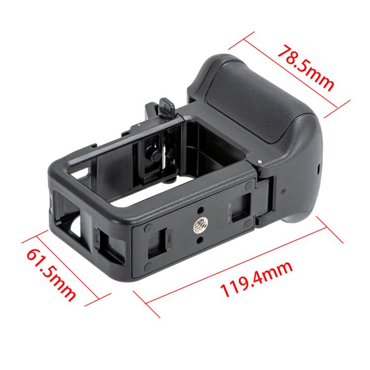 For DJI Osmo Action 5 Pro / 4 / 3 STARTRC 3 in 1 Expansion Power-Grip Street Shooting Handle Cage Kit  - Black