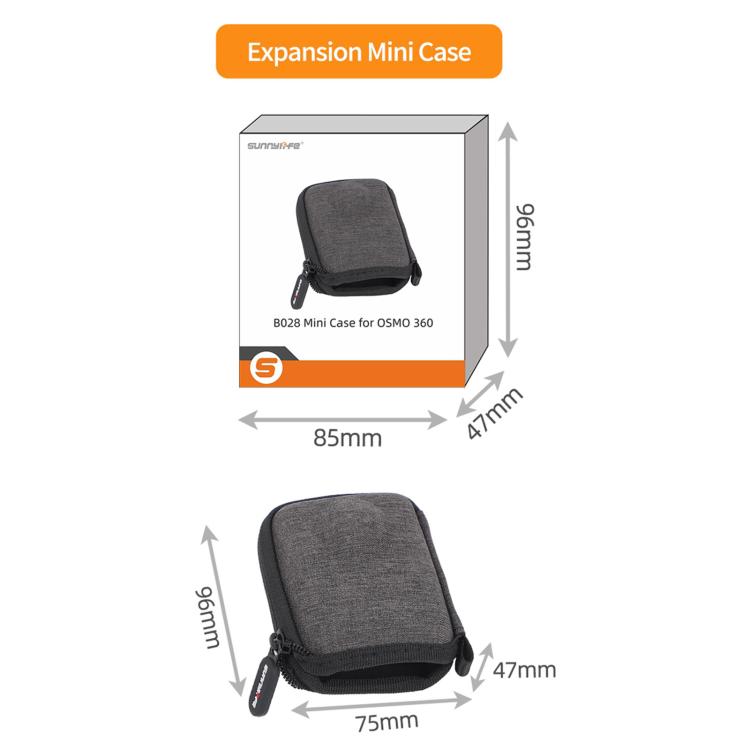 For DJI Osmo 360 Sunnylife Portable Body Half Coverage Storage Box Bag  - Grey