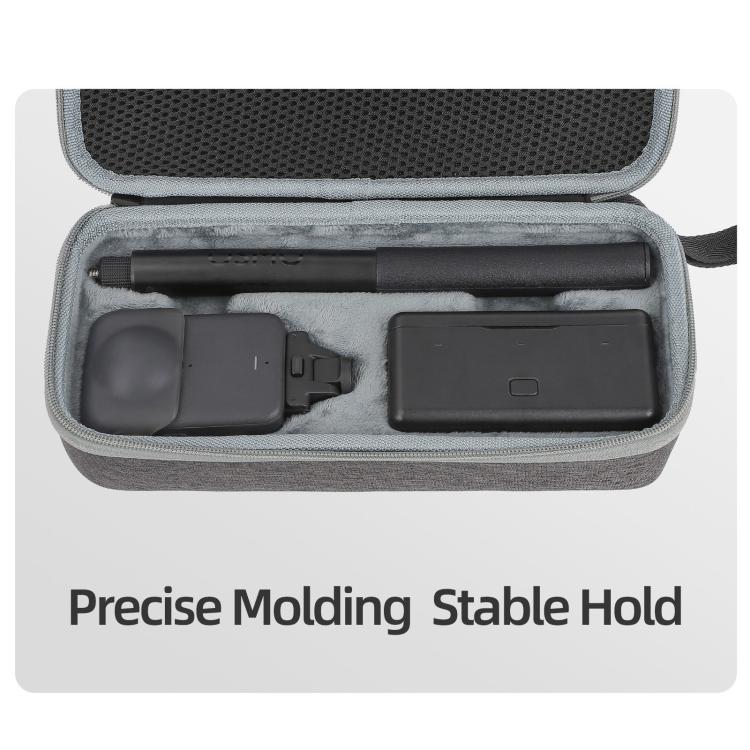 For DJI Osmo 360 Sunnylife Standard Travel Hard Storage Box Expansion Handbag  - Grey