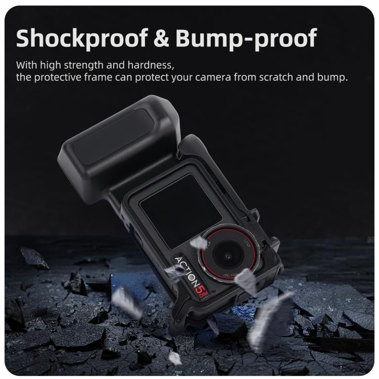 Sunnylife Street Photography Handle Ergonomic Hand Grip Quick Release Shutter Handle For DJI Action 5 Pro / 4 / 3  - Black