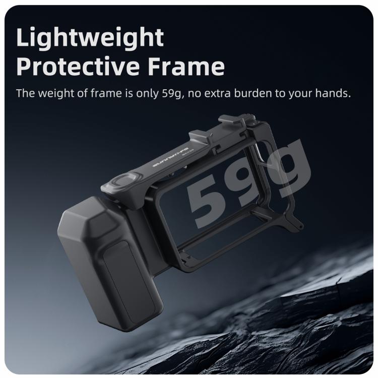 Sunnylife Street Photography Handle Ergonomic Hand Grip Quick Release Shutter Handle For DJI Action 5 Pro / 4 / 3  - Black