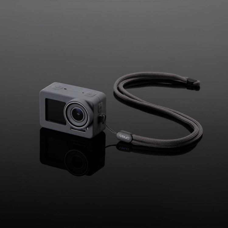 CYNOVA Silicone Protective Case for DJI Osmo Action with Lanyard(Black)