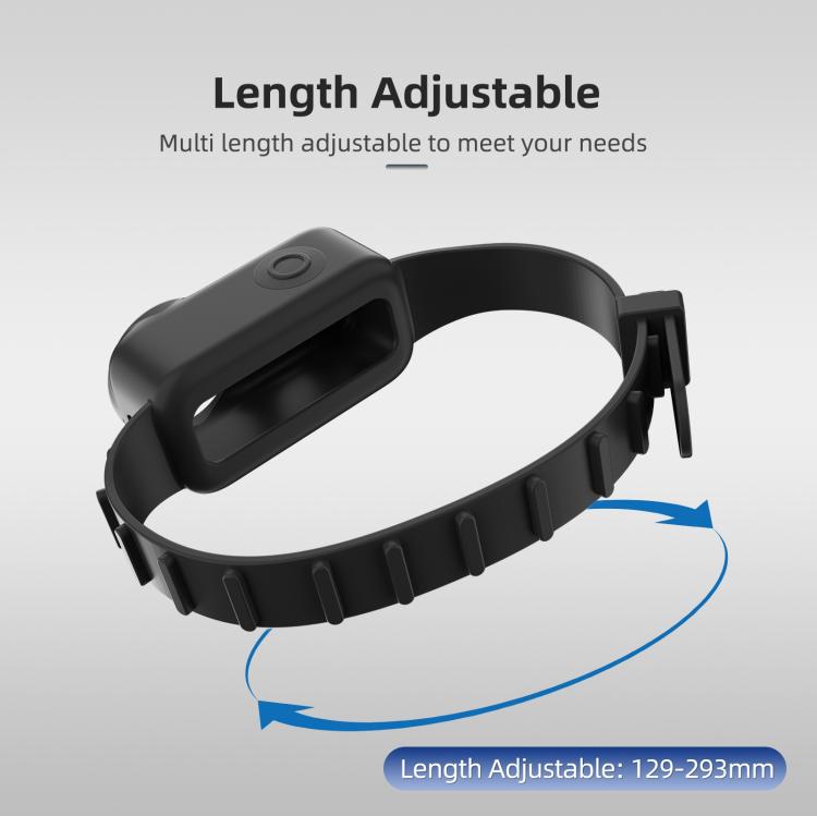 For DJI Osmo Nano Sunnylife Wristband Expansion Band Silicone Protective Cover Backpack Bicycle Strap Cat Collar  - Black