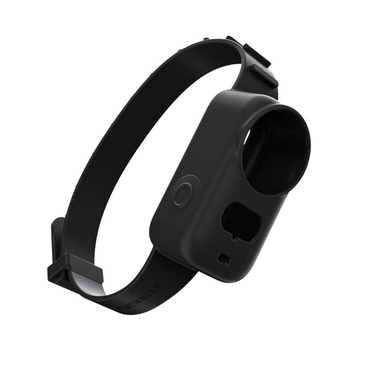 For DJI Osmo Nano Sunnylife Wristband Expansion Band Silicone Protective Cover Backpack Bicycle Strap Cat Collar  - Black