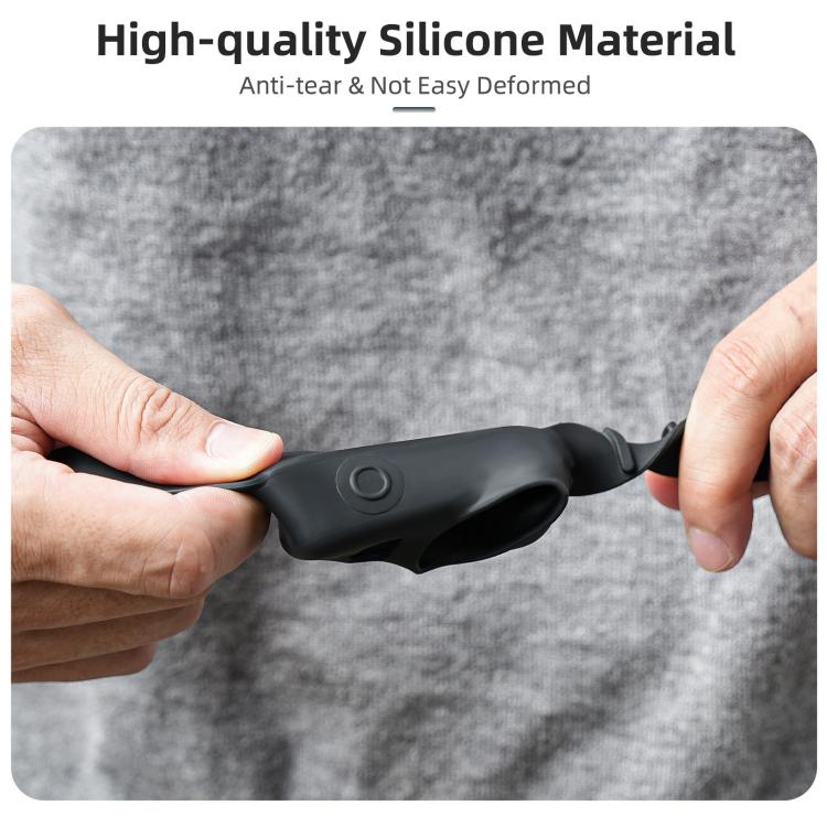 For DJI Osmo Nano Sunnylife Wristband Expansion Band Silicone Protective Cover Backpack Bicycle Strap Cat Collar  - Black