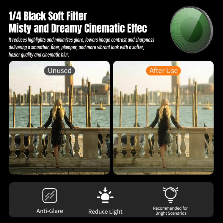 For DJI Osmo Nano  STARTRC Black Mist 1/4 Camera Lens Filter