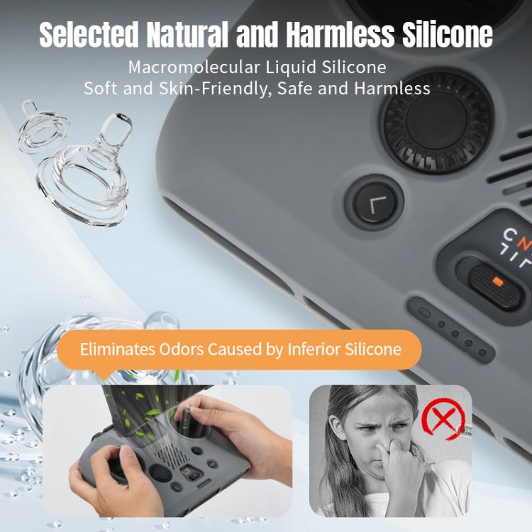 For DJI RC Pro 2 STARTRC Silicone Shockproof Anti-scratch Cover  - Grey