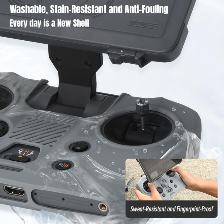 For DJI RC Pro 2 STARTRC Silicone Shockproof Anti-scratch Cover  - Grey