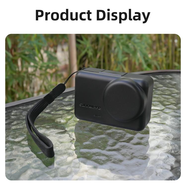Sunnylife Portable Protective Cover Shock-proof Dust-proof Storage Box with Lanyard for DJI Osmo Action 6 / 5 Pro / 4 / 3  - Black
