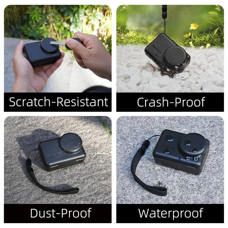 Sunnylife Portable Protective Cover Shock-proof Dust-proof Storage Box with Lanyard for DJI Osmo Action 6 / 5 Pro / 4 / 3  - Black