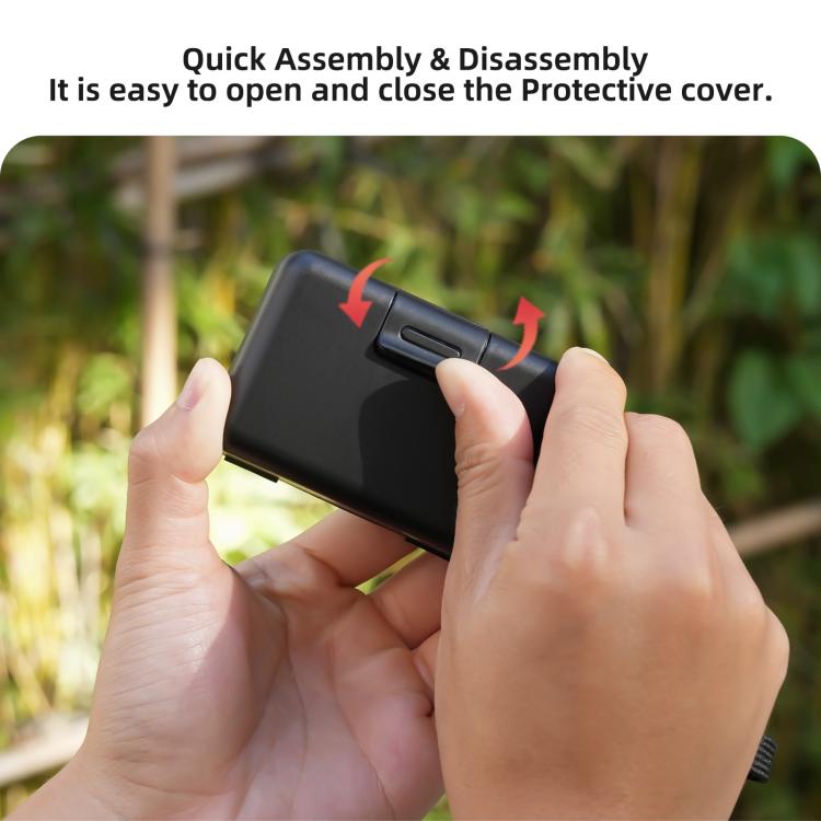 Sunnylife Portable Protective Cover Shock-proof Dust-proof Storage Box with Lanyard for DJI Osmo Action 6 / 5 Pro / 4 / 3  - Black
