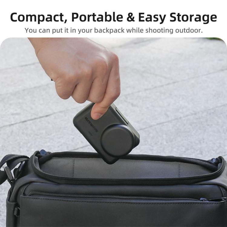 Sunnylife Portable Protective Cover Shock-proof Dust-proof Storage Box with Lanyard for DJI Osmo Action 6 / 5 Pro / 4 / 3  - Black