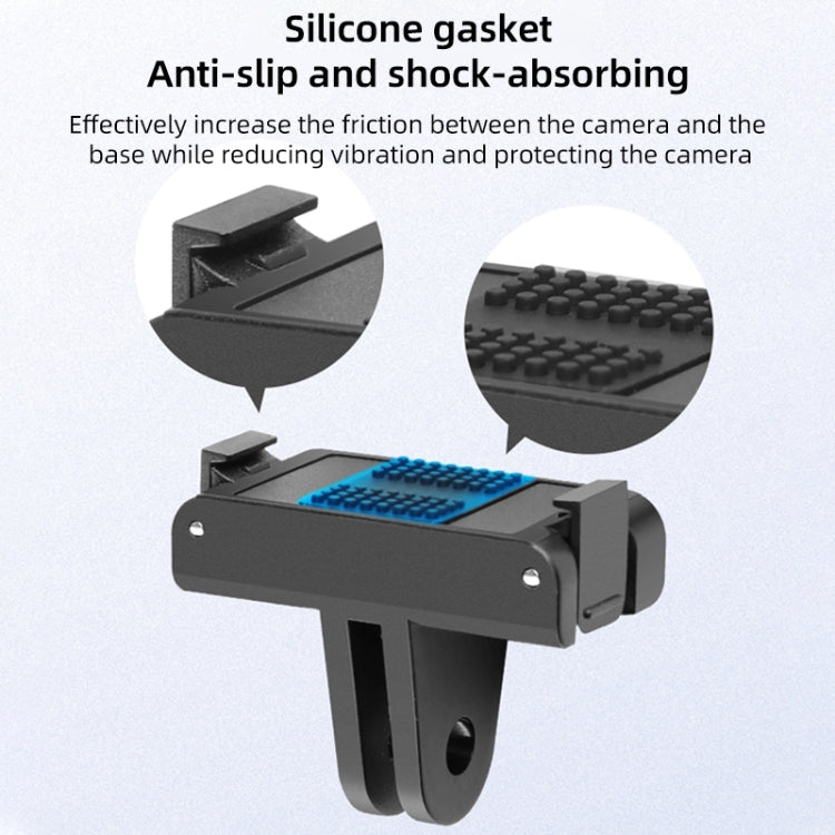 For DJI Osmo Action 5 Pro / 4  / 3 Magnetic Quick Release Base Mount Adapter  - Black