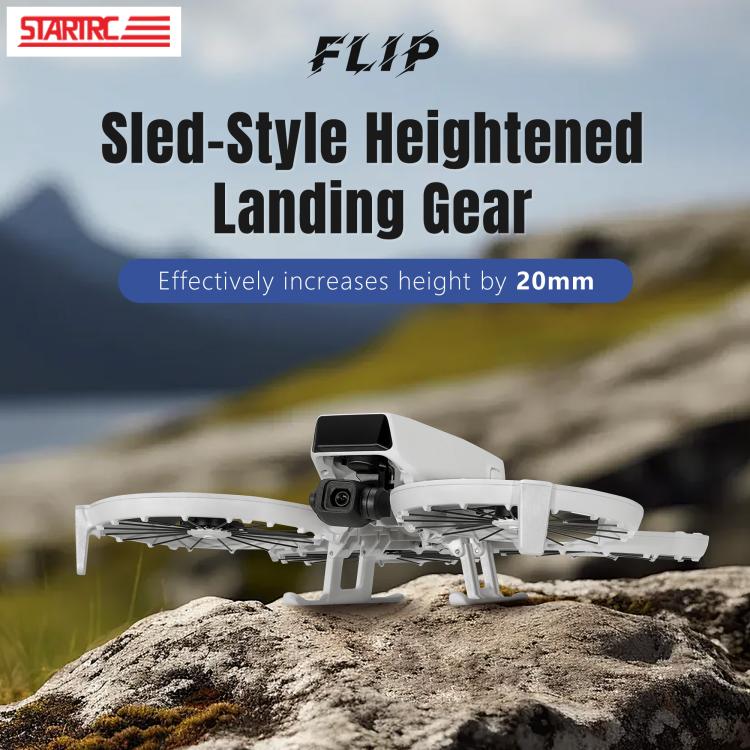 For DJI Flip STARTRC Folding Anti-fall Anti-dirt Heightened Landing Gear Training Rack  - Grey
