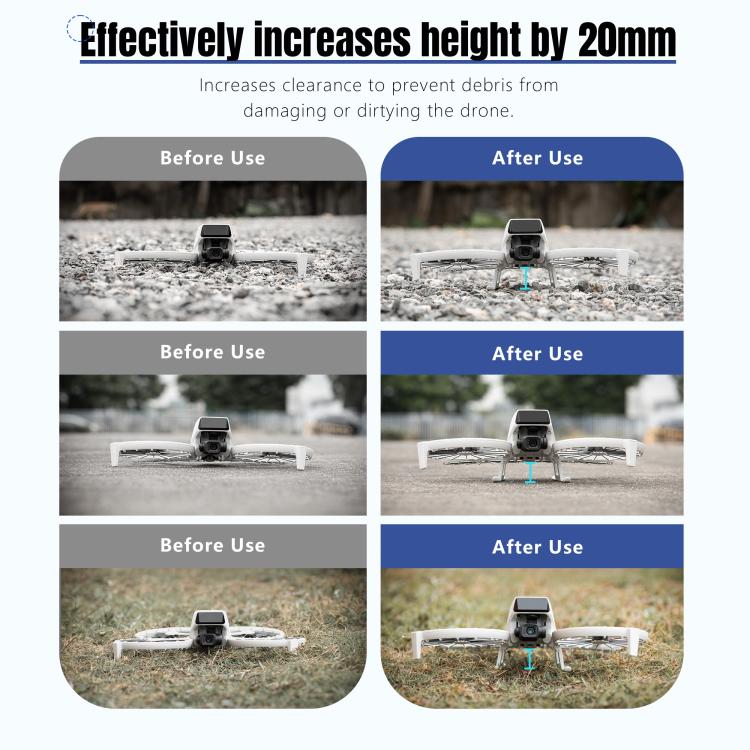 For DJI Flip STARTRC Folding Anti-fall Anti-dirt Heightened Landing Gear Training Rack  - Grey