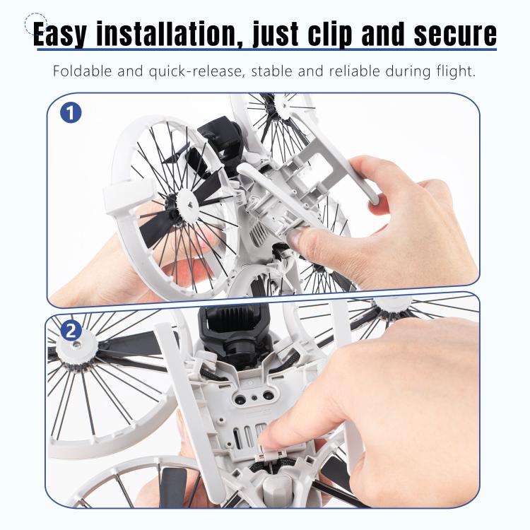 For DJI Flip STARTRC Folding Anti-fall Anti-dirt Heightened Landing Gear Training Rack  - Grey