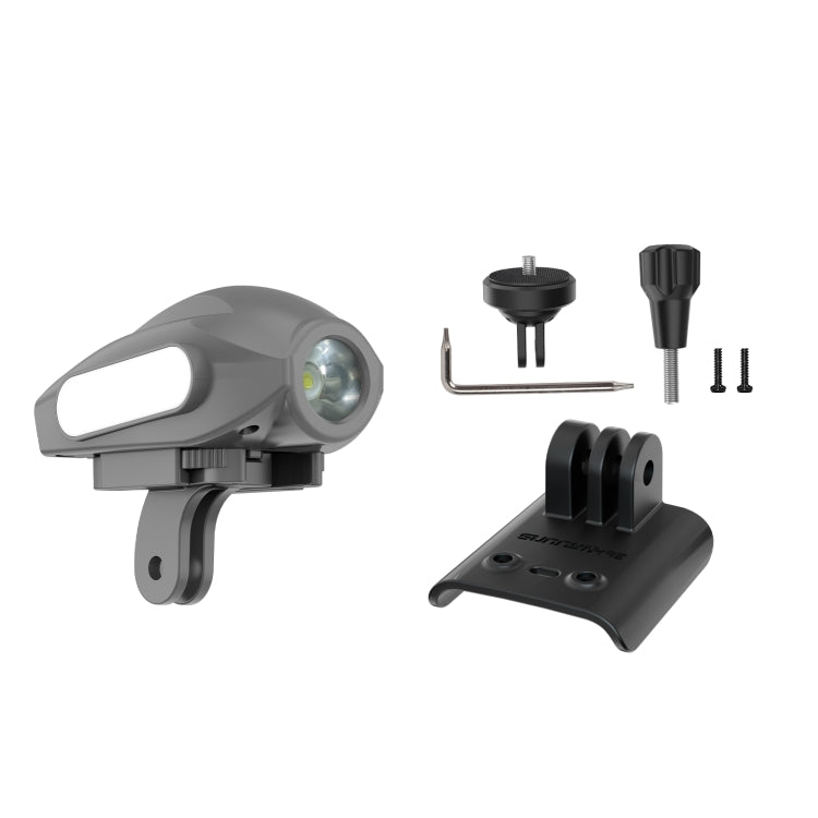 For DJI Avata 2 Sunnylife Action Camera Holder Mount Drone Light Bracket Lamp  - Black