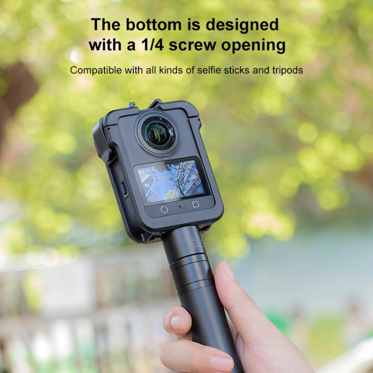For DJI Osmo 360 PC Plastic Cage Frame with Cold Shoe  - Black