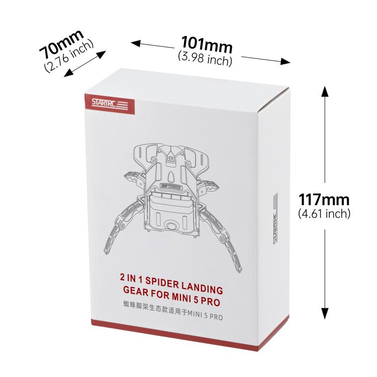 For DJI Mini 5 Pro STARTRC Spider-Leg Heightened Landing Gear Training Rack, Eco-Compatible  - Grey